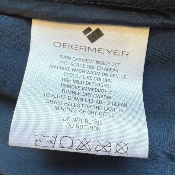Obermeyer Women’s Ion Stretch Blue Puffer Jacket Size Large Down Goose Insulated - Picture 10 of 11